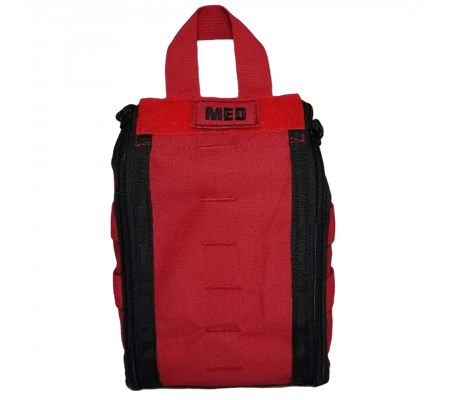 Tactical Trauma & First Aid Kit Pouch Red Rip Open