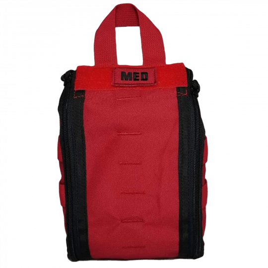 Tactical Trauma & First Aid Kit Pouch Red Rip Open