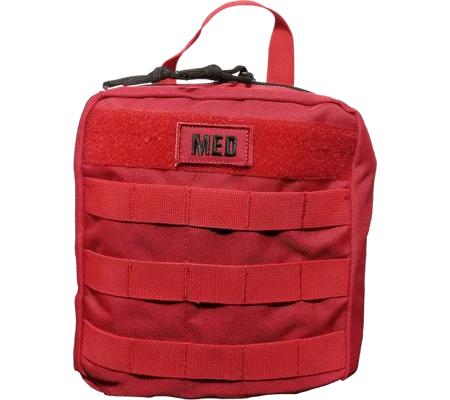 Tactical IFAK Velcro Trauma First Aid Pouch Nylon Red