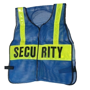 Security Safety Mesh Vest Blue