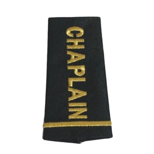 Chaplain Shirt Epaulette Shoulder Board Gold Black