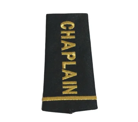 Chaplain Shirt Epaulette Shoulder Board Gold Black
