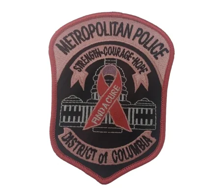 DC Metropolitan Police Department Shoulder Patch Cancer Awareness