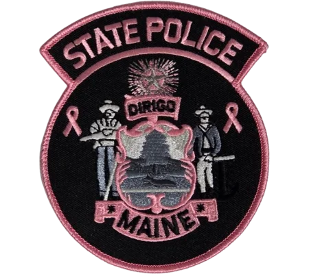 ME Maine State Police Highway Patrol Shoulder Patch Pink