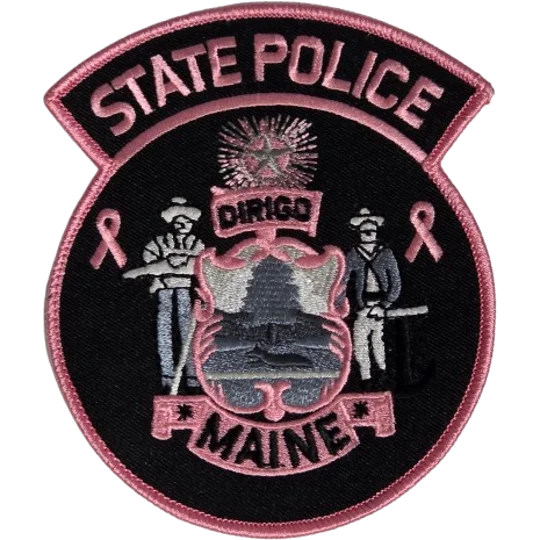 ME Maine State Police Highway Patrol Shoulder Patch Pink