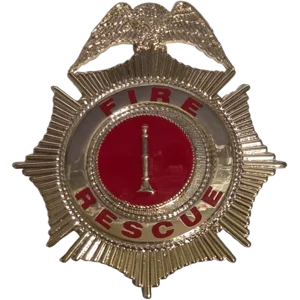 Sunburst Eagle Top Badge Fire Rescue Gold Lieutenant