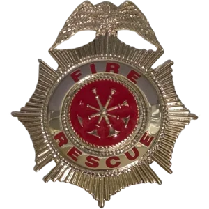 Sunburst Eagle Top Badge Fire Rescue Gold Deputy Chief