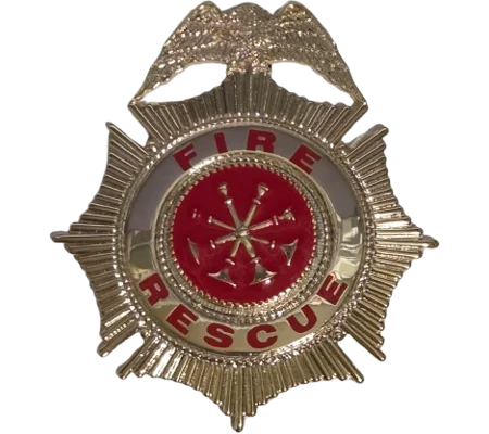 Sunburst Eagle Top Badge Fire Rescue Gold Deputy Chief