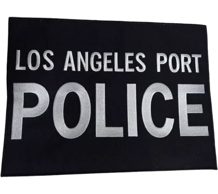 Los Angeles Port Police Back Patch Velcro 9 x 12
