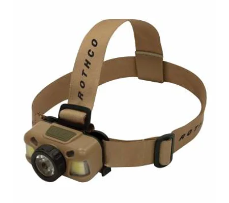 Tactical Rechargeable 600 Lumen Led Headlamp Brown
