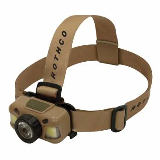 Tactical Rechargeable 600 Lumen Led Headlamp Brown