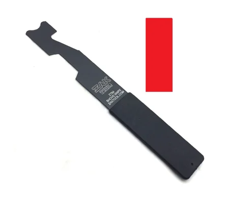 Black Firefighter Shove Knife Tool with Red Cover