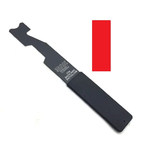 Black Firefighter Shove Knife Tool with Red Cover