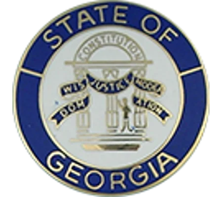 Collar Insignia Tac Pin State Seal GA Georgia