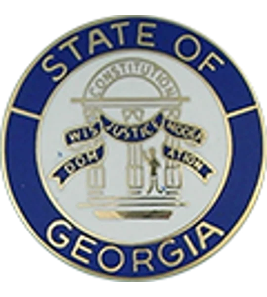 Collar Insignia Tac Pin State Seal GA Georgia