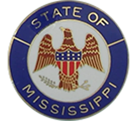 Collar Insignia Tac Pin State Seal MS Mississippi