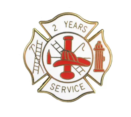 Insignia Tac Pin Fire Maltese Years Service 2