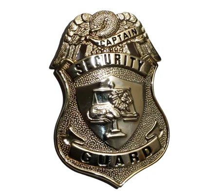 Security Guard Shield Badge Lion with Scales Captain