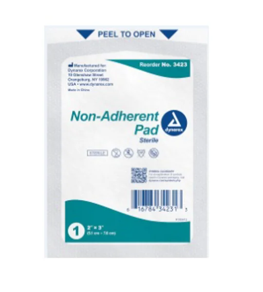 Non-Adherent Pads - Sterile 2 x 3 Pack of 100