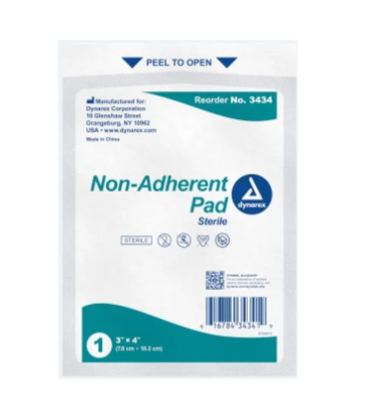 Non-Adherent Pads - Sterile 3 x 4 Pack of 100