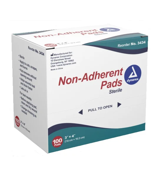 Non-Adherent Pads - Sterile 3 x 4 Pack of 100