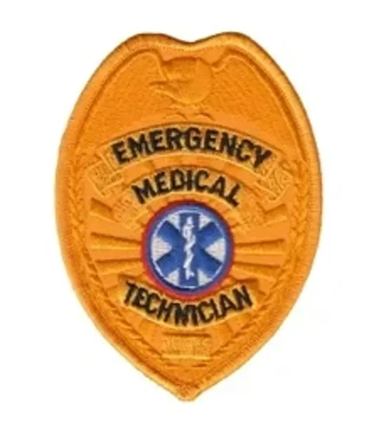 Emergency Medical Technician Badge Patch Gold
