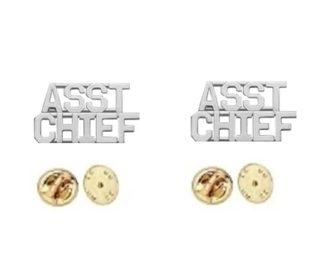 Collar Pins Insignia Numbers 1/4'' ASST CHIEF Silver