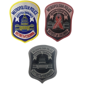 DC Metropolitan Police Department Shoulder Patch Cancer Awareness 3 Pack