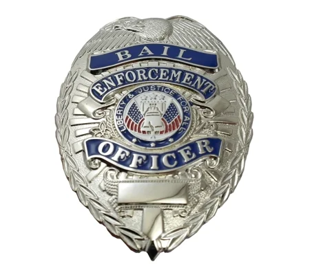 Bail Enforcement Officer Shield Badge Silver