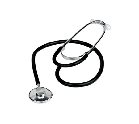 EMS Single Head Lightweight Stethoscope Black