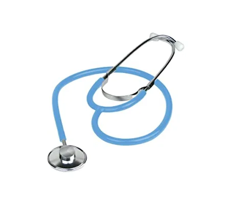 EMS Single Head Lightweight Stethoscope Light Blue