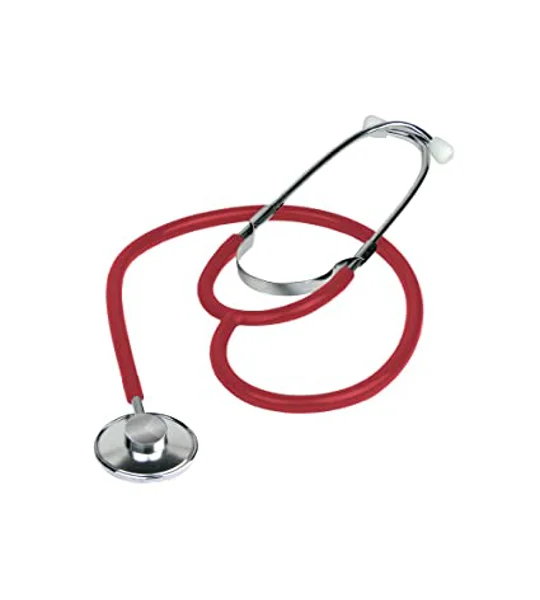 EMS Single Head Lightweight Stethoscope Red