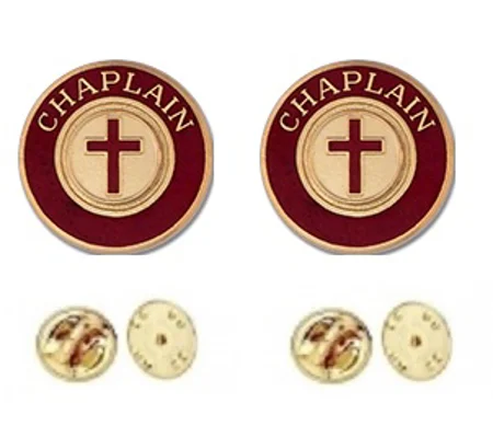 Chaplain Round Disc Collar Insignia Set