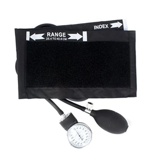 Adult Size Pocket Aneroid Sphygmomanometer BP Cuff Black