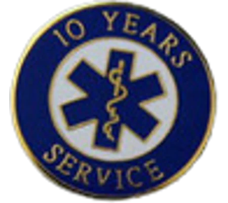 Insignia Tac Pin SOL Star of Life Years Service 10