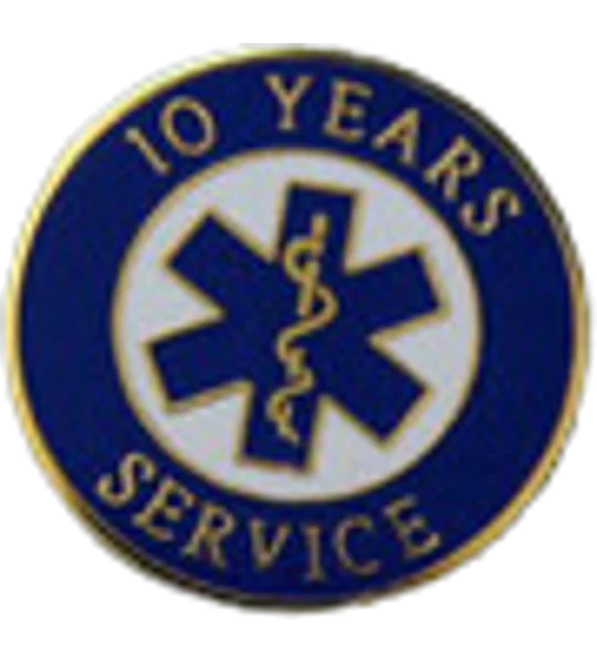 Insignia Tac Pin SOL Star of Life Years Service 10