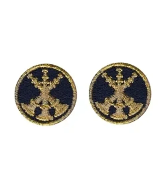 Asst. Assistant Chief 3 Bugles Collar Insignia Navy Gold