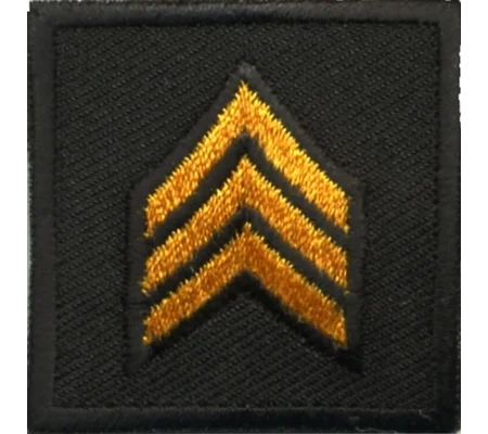 Sergeant Embroidered Gold on Black Pair