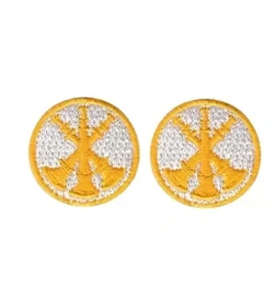 Asst. Assistant Chief 3 Bugles Collar Insignia White Gold