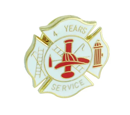 Insignia Tac Pin Fire Maltese Years Service 4