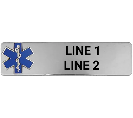 Custom Engraved Uniform Name Tag 2 Line SOL