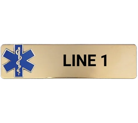 Custom Engraved Uniform Name Tag 1 Line 1 SOL