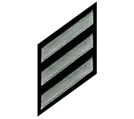 Hash Mark Years of Service Felt Sleeve Grey on Black