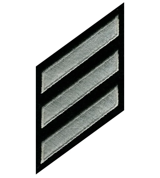 Hash Mark Years of Service Felt Sleeve Grey on Black
