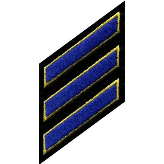 Hash Mark Years of Service Felt Sleeve Royal Gold on Black