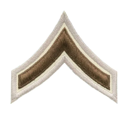 PFC Private Chevrons 3" Brown on Beige