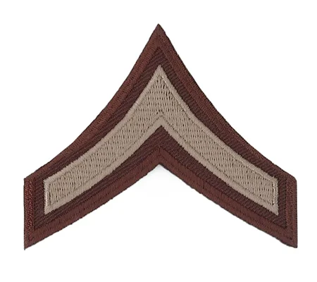 PFC Private Chevrons 3" Beige on Brown
