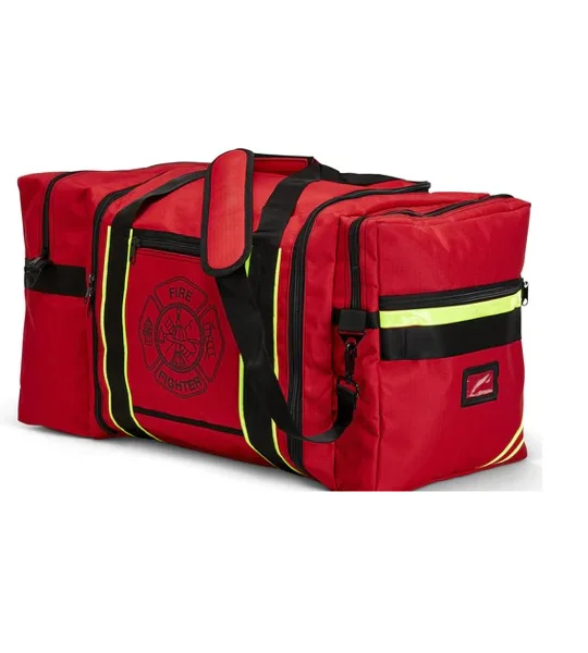 Firefighter Jumbo Turnout Gear Bag with Reflective Trim and Maltese Cross