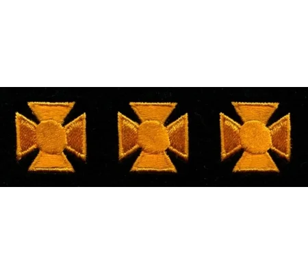 Maltese Cross Years of Service Felt Class A Sleeve Dark Gold on Black