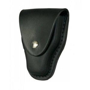 Leather Handcuff Case Plain Black Smith & Wesson MDL 1
